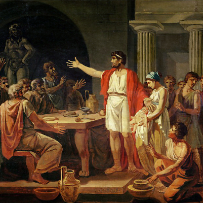 Study of Lycurgus Showing the Ancients of Sparta their King, by Jacques-Louis David (oil on canvas, 1791)  ©Wikimedia Commons