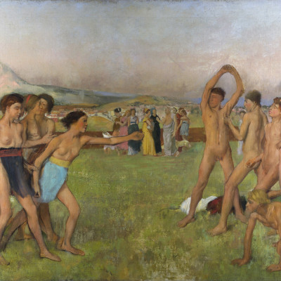 Young Spartans exercising, by Edgar Degas, oil on canvas (c. 1860) ©Wikimedia Commons