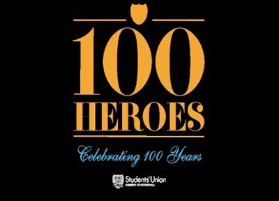 Students Union 100 heroes logo