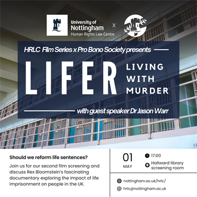 Human Rights Film Series - Lifer Living with Murder
