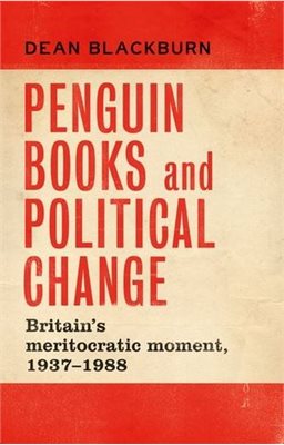 Book cover with graphic and text imitating the classic Penguin book cover in orange, beige and black