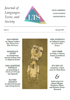 Journal of Languages Texts Society Issue 3 front cover