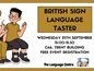 British Sign Language Taster session