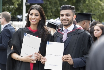 Two graduans at Graduation Day at the University of Nottingham