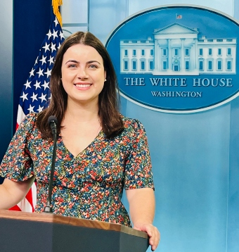 Iona Hampson in the White House, Washington DC