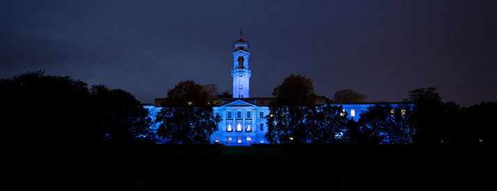 Turning the Trent Building #UNBlue