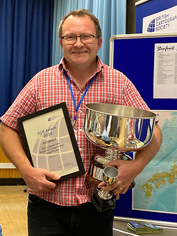 Gary Priestnall with the award