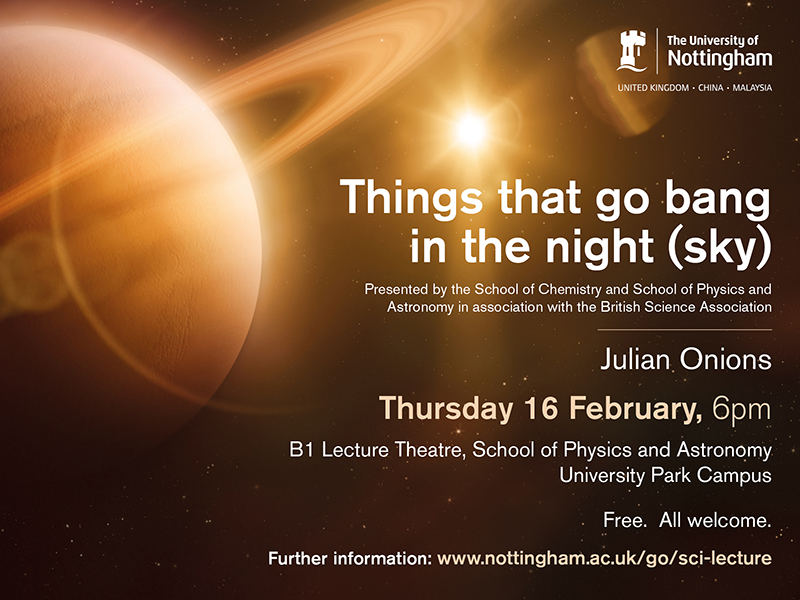 Things that go bang in the night (sky) - The University of Nottingham