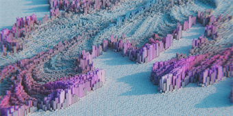 computer generated abstract landscape