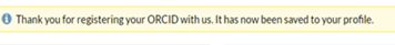 Register ORCID (RIS) acknowledgment