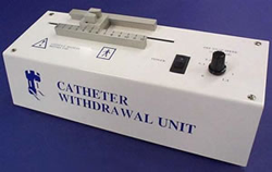Catheter withdrawl unit