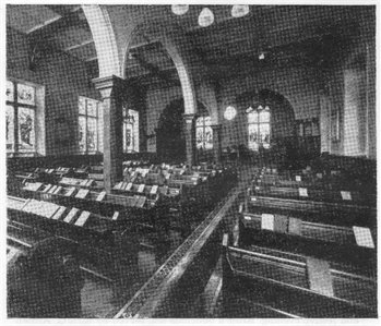 Interior of the Old Meeting House, Mansfield (from OL K 8/2)