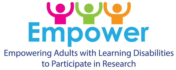 Empower project logo with subheading: Empowering adults with learning disabilities to participate in research