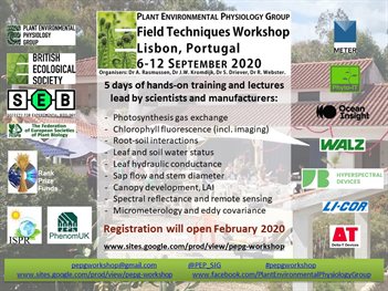 Plant Environmental Physiology Group Field Techniques Workshop 6-12th September 2020