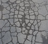 Detail of Asphalt Fatigue Cracks