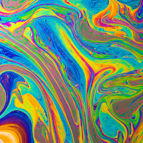 Abstract vivid multicoloured swirl