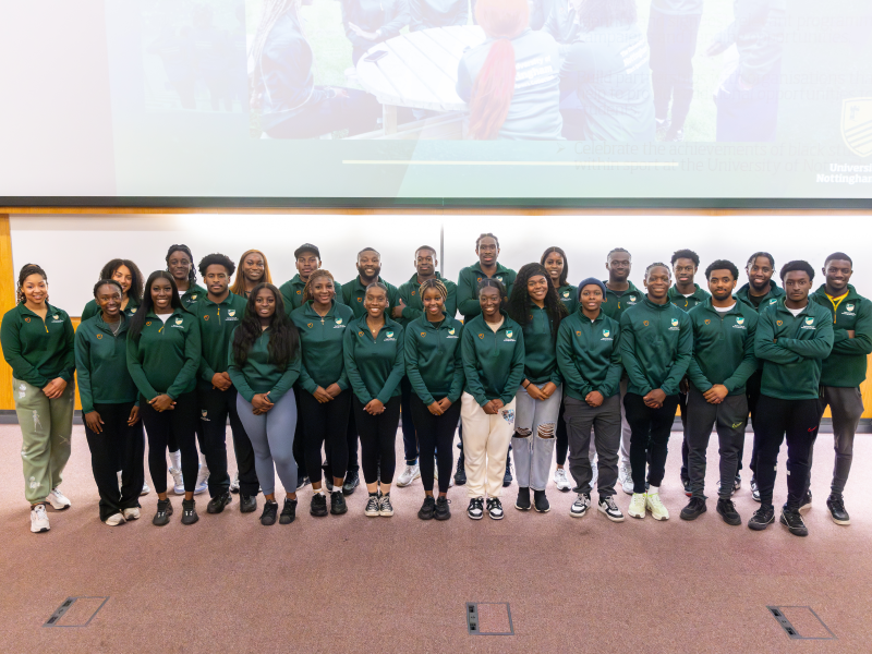 Group shot of the Black Sport Collective student committee