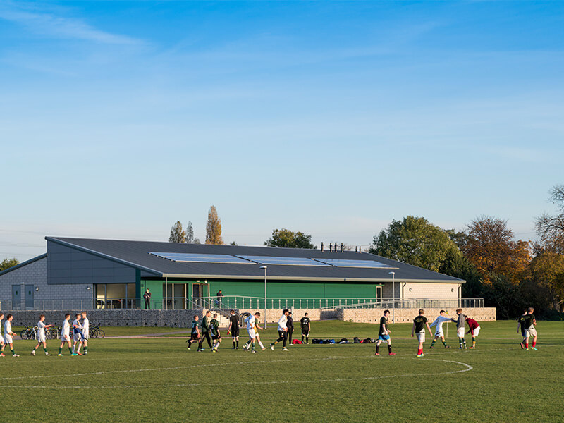 A football fixture at Riverside Sports Complex