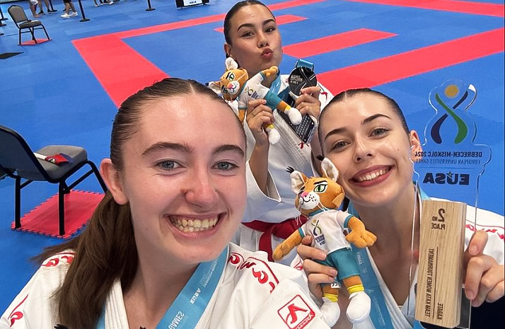 University of Nottingham Karate athletes at the European University Games