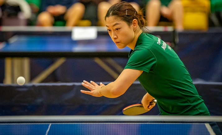 Jiaqi Meng at the 2024 BUCS Table Tennis Championships