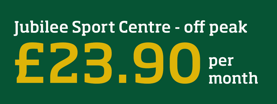 Public membership at Jubilee Sports Centre (off peak), available for only £23.90 per month!