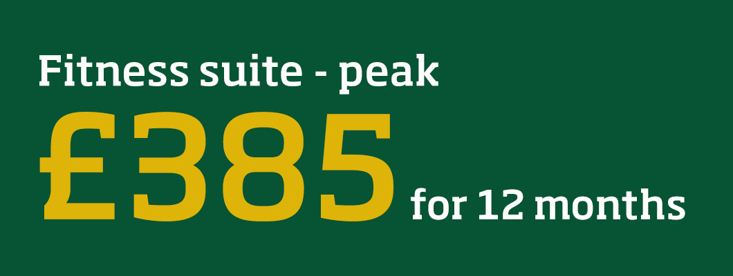 Young Persons membership in peak times £385 for 12 months