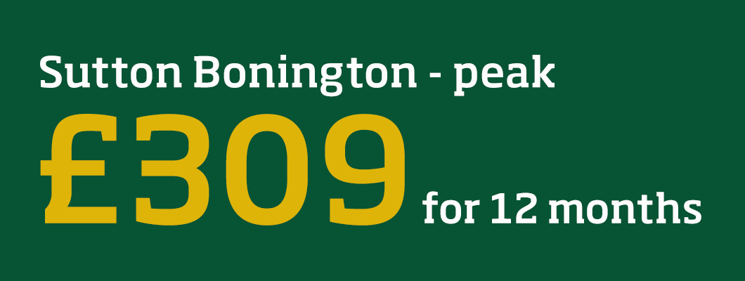 Young Persons membership at Sutton Bonington (peak) £309 for 12 months