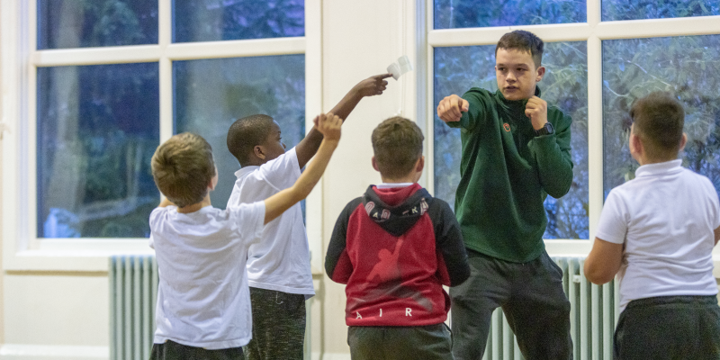 Student delivers boxing session in schools