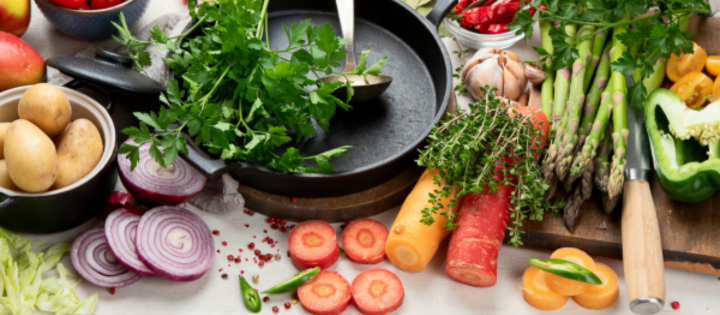 Vegetables on a table.