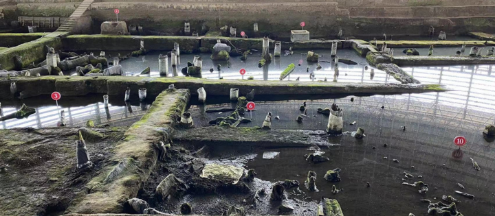 Photo of An archaeological site in Ningbo with rice remains dating to 7000 years ago.
