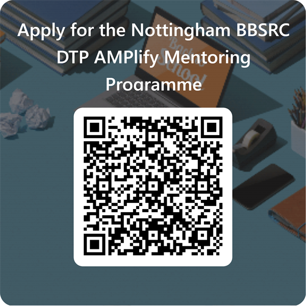 QRCode for Apply for the Nottingham BBSRC DTP AMPlify Mentoring Programme