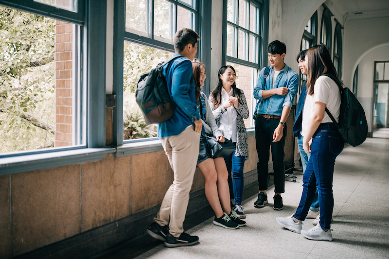 Students gathered in a hall