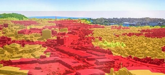 A PARM projection image of the heat spots in Nottingham city