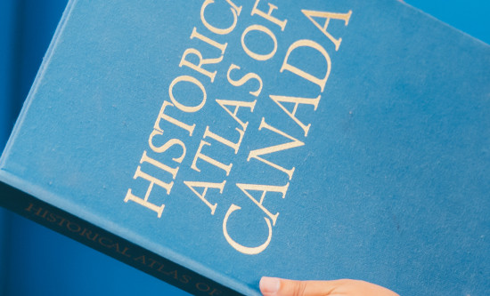 Close up of cover of Historical Atlas of Canada