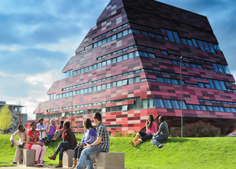 PG-students-studying-outside-on-Jubilee-campus