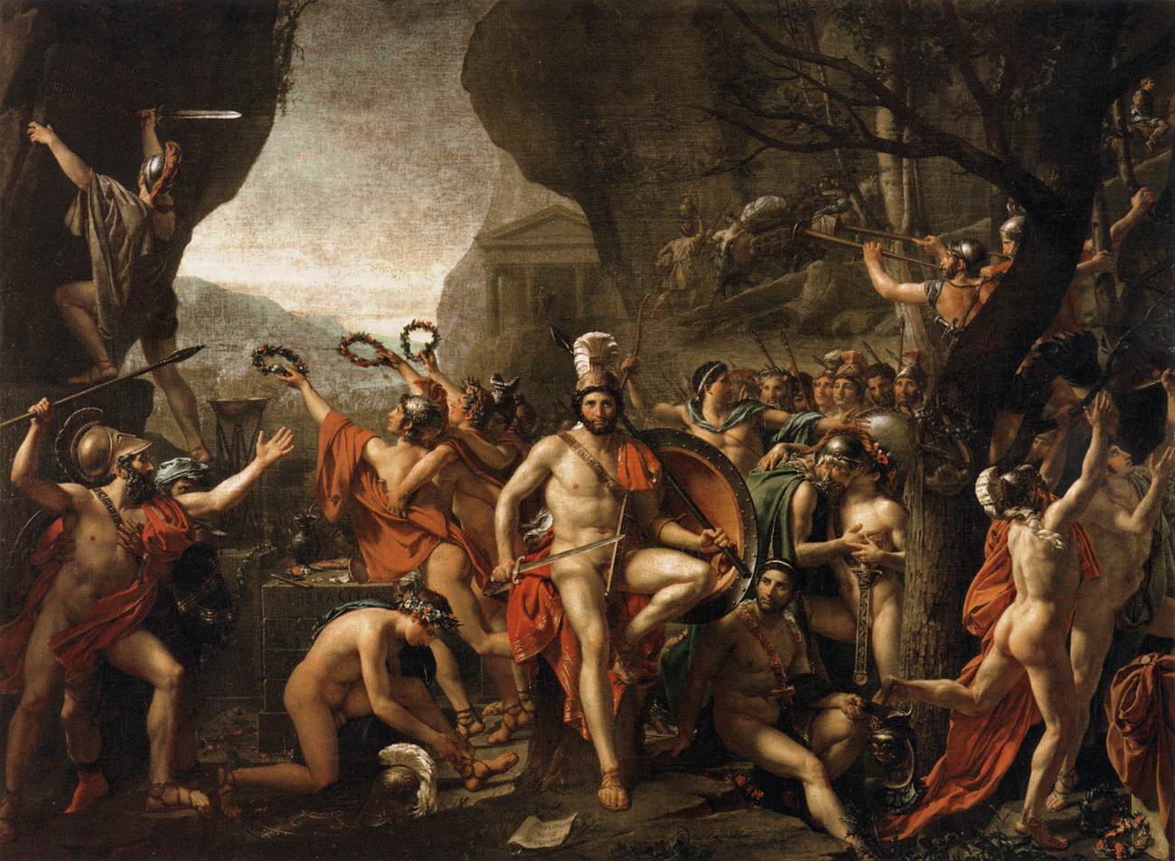 Painting of Leonidas and the Spartans at Thermopylae