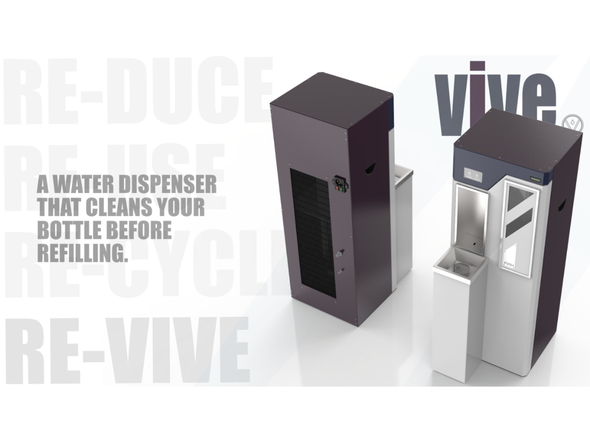 Vive – A water dispenser that cleans the bottle before refilling