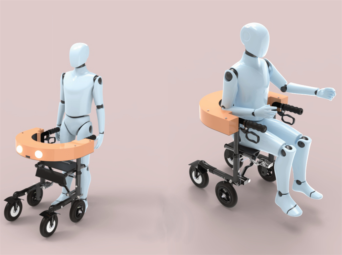 A model using Rollator for the Visually Impaired