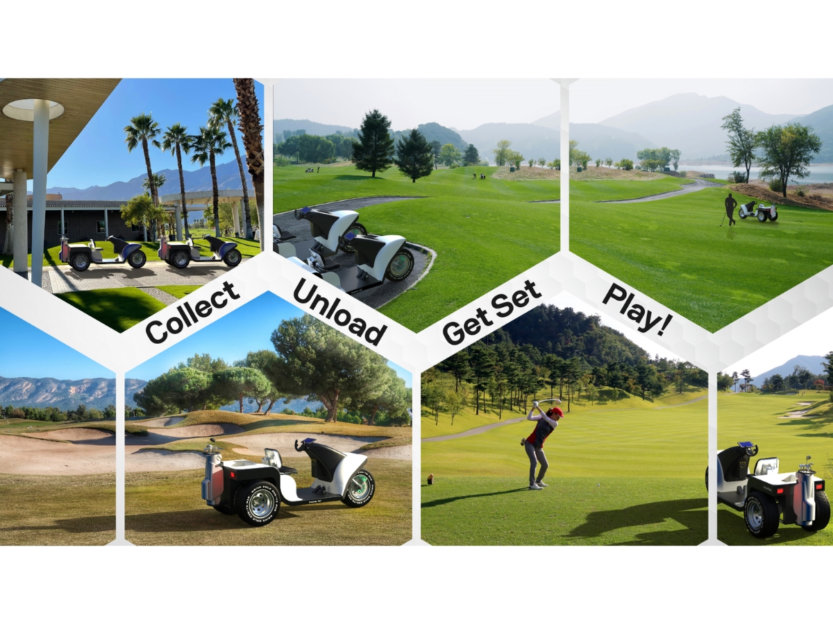 DriveSolo as a single rider golf vehicle in a golf course