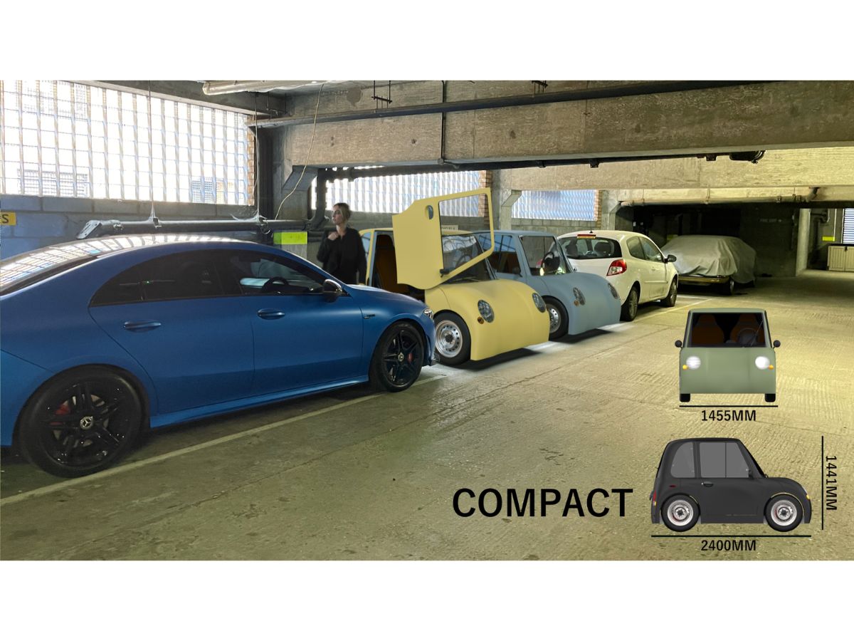 Tatu's compact size compared with other standard vehicles