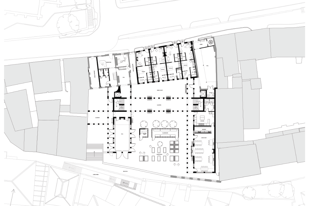 Architecture drawing of a site map.