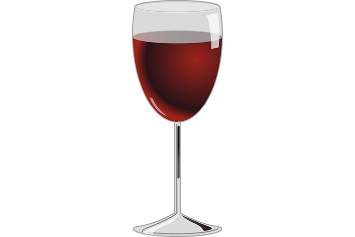 A wine glass