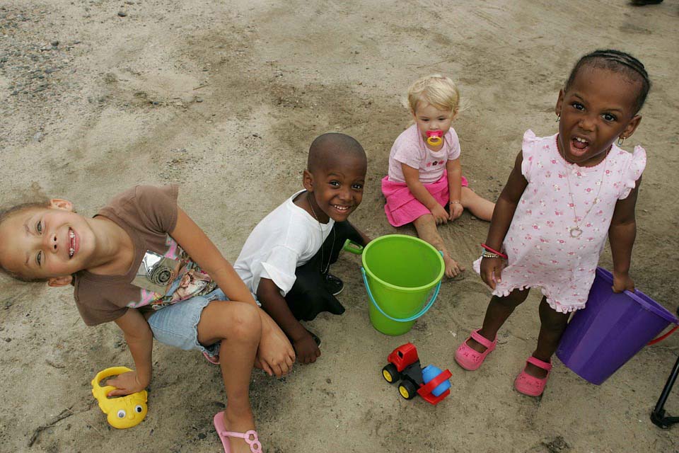 Children playing in a sandpit