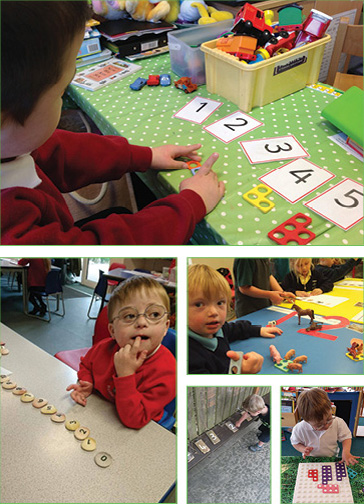 Children working with numbers