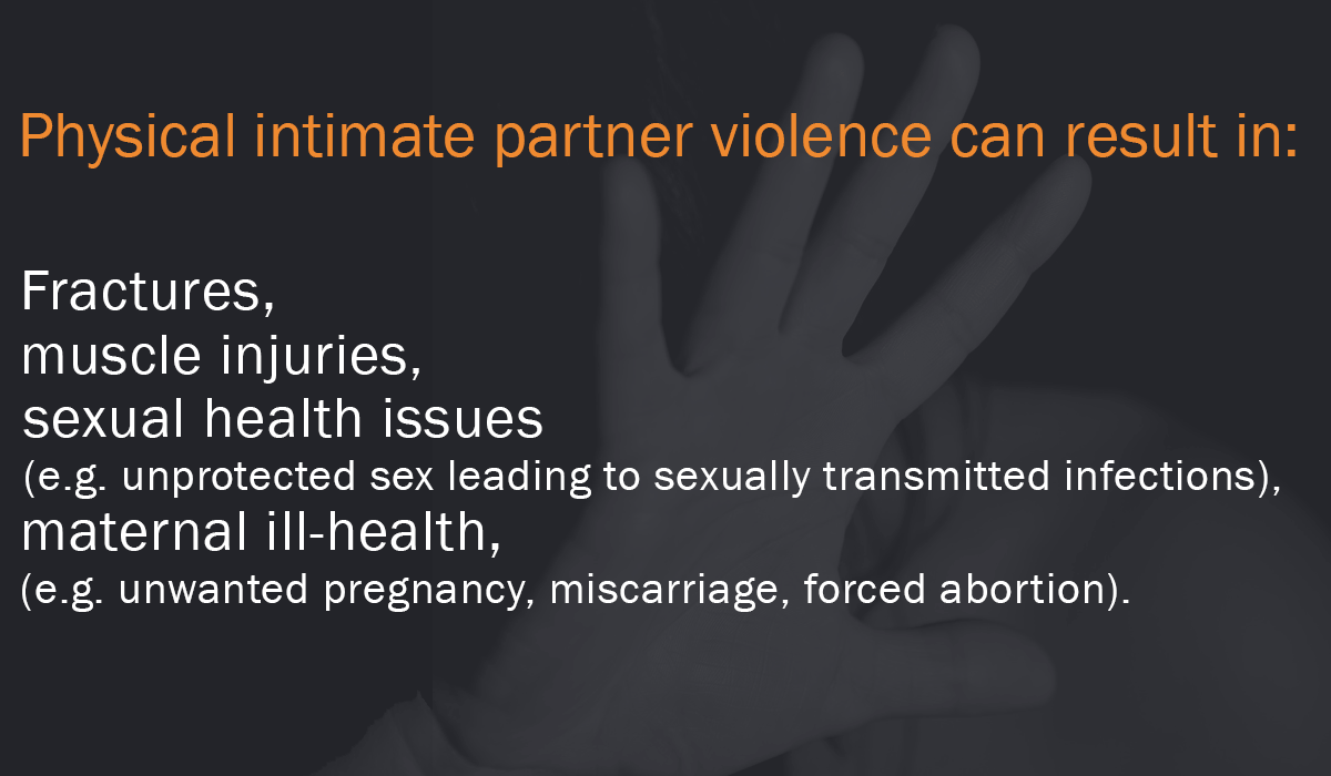 Physical intimate partner violence.