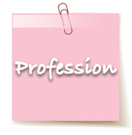 Profession post-it note