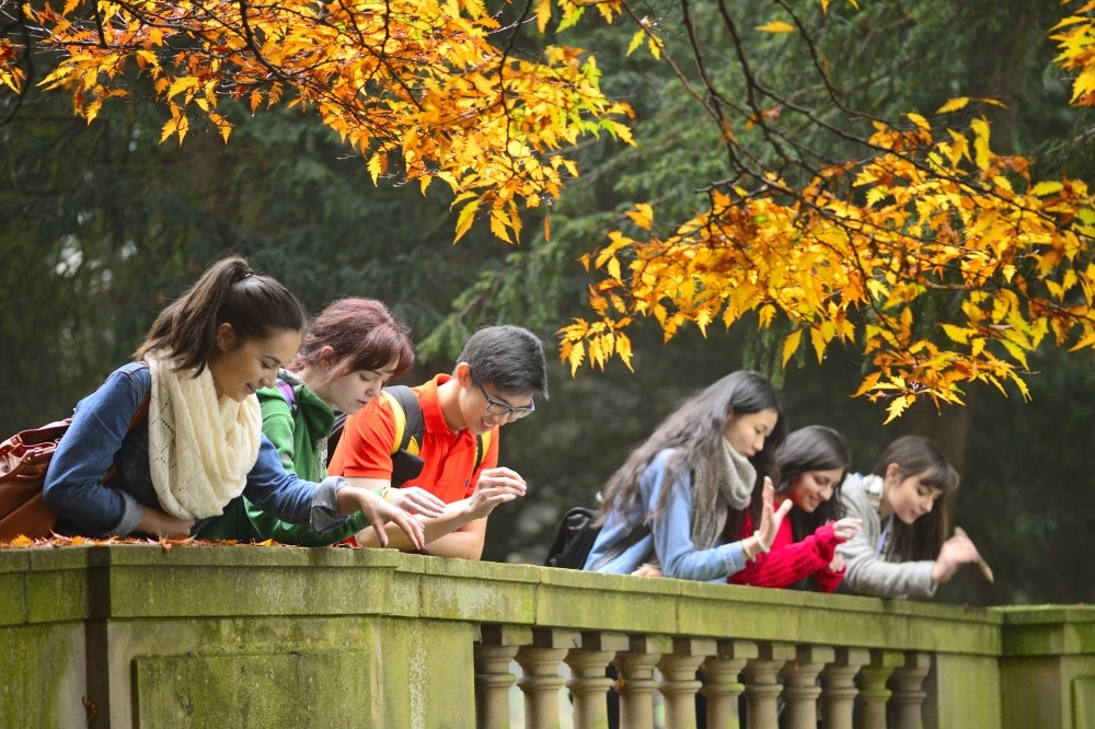 Students on campus