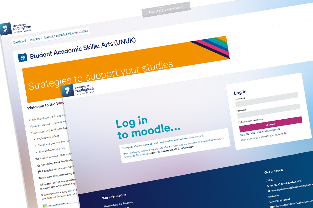 Moodle and learning technologies - The University of Nottingham