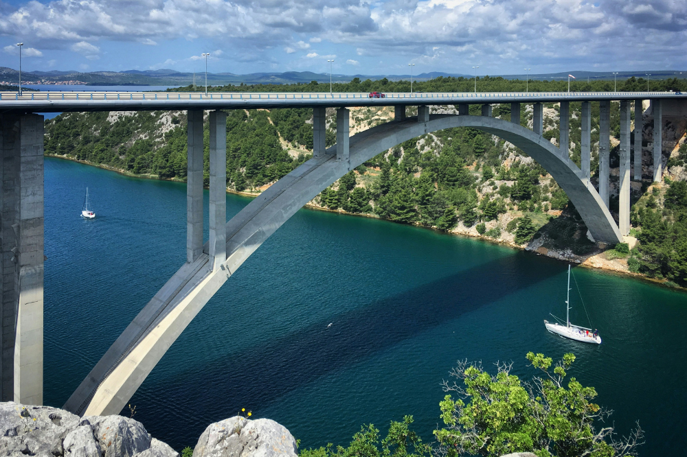 Bridge connecting roads