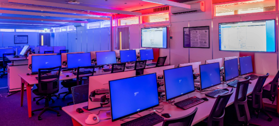 Computers at the cyber security room in University park